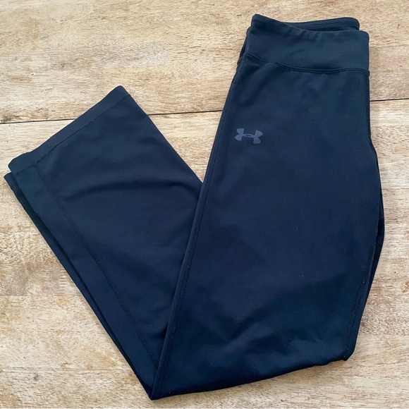 Under Armour Girl’s YMD Black Poly Blend‎ Wide Leg Athletic Pants - Picture 1 of 14